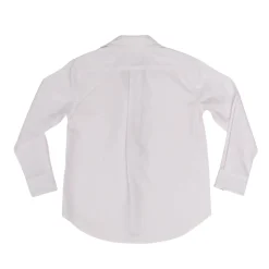 Brooks Button Down in Oxford White with Navy Gingham Trim