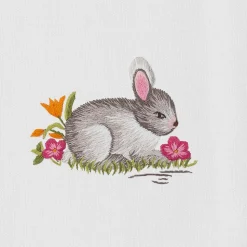 Bunny Gray Hand Towel