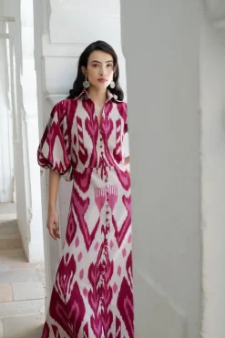 Burgundy Jodhpur Dress