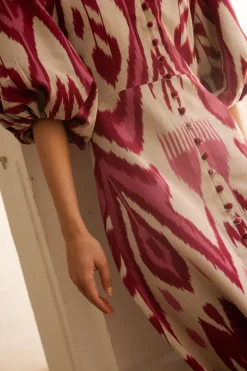 Burgundy Jodhpur Dress