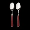 Burgundy Teaspoons, Set of 2