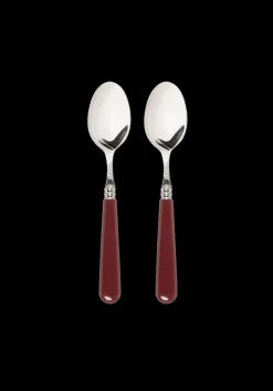 Burgundy Teaspoons, Set of 2