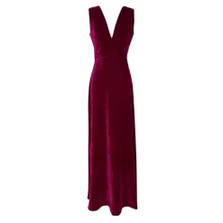Burgundy Velvet Dress
