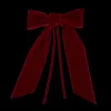 Burgundy Velvet Napkin Bows, Set of 4