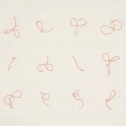 Butcher String Wallpaper in Red & White