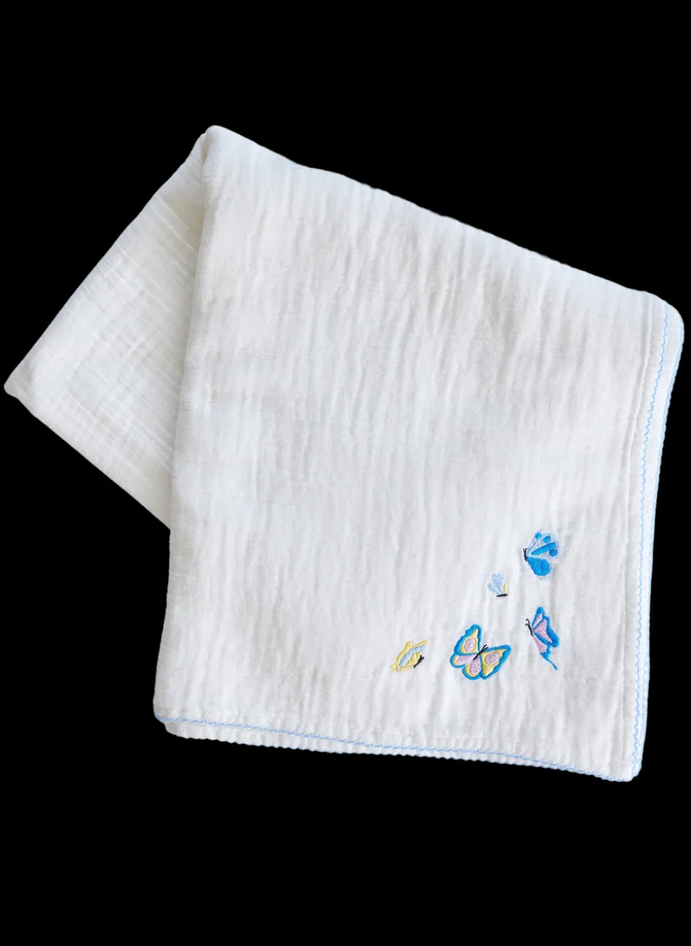 Butterfly Embroidered Shawl Blanket