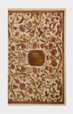 Cabana Pietra Dura Inspired Wool & Silk Scarf in Ivory