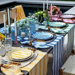 Cabana Stripe Melamine Dessert/Salad Plate Assorted, Set of 4 in Multi