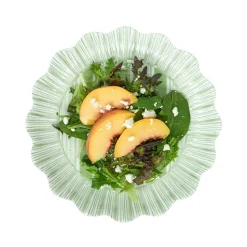 Cabana Stripe Melamine Dessert/Salad Plate Assorted, Set of 4 in Multi