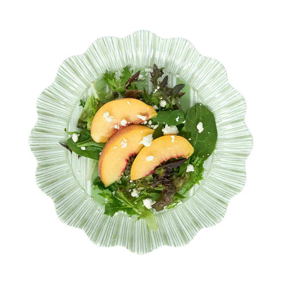 Cabana Stripe Melamine Dessert/Salad Plate Assorted, Set of 4 in Multi