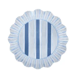 Cabana Stripe Melamine Dessert/Salad Plate Assorted, Set of 4 in Multi