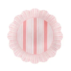 Cabana Stripe Melamine Dessert/Salad Plate Assorted, Set of 4 in Multi