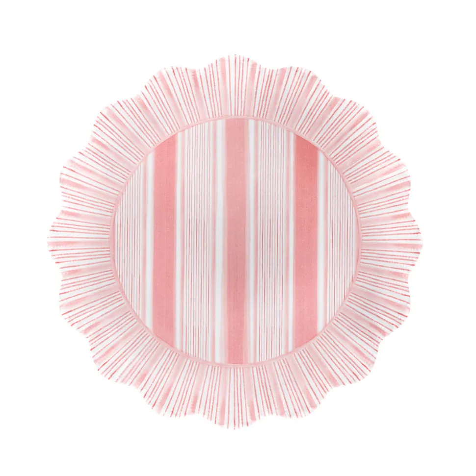 Cabana Stripe Melamine Dessert/Salad Plate Assorted, Set of 4 in Multi