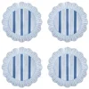 Cabana Stripe Melamine Dessert/Salad Plate, Set of 4 in Ocean