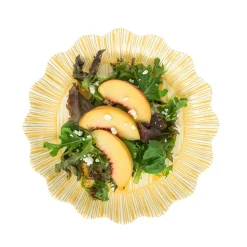 Cabana Stripe Melamine Dessert/Salad Plate, Set of 4 in Sunshine