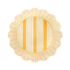 Cabana Stripe Melamine Dessert/Salad Plate, Set of 4 in Sunshine