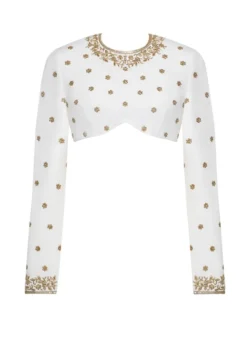 Caite Silk Crepe Crop Top