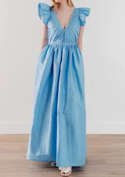 Calatheas Dress in Cornflower Blue