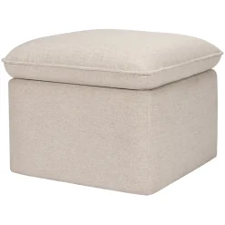 Cali Storage Ottoman in Eco-Performance Fabric | Water Repellent & Stain Resistant in Performance Beach Eco-Weave
