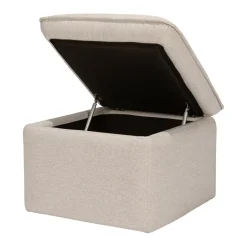 Cali Storage Ottoman in Eco-Performance Fabric | Water Repellent & Stain Resistant in Performance Beach Eco-Weave