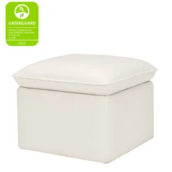 Cali Storage Ottoman in Eco-Performance Fabric | Water Repellent & Stain Resistant in Performance Cream Eco-Weave