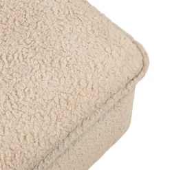 Cali Storage Ottoman in Shearling in Chai Shearling