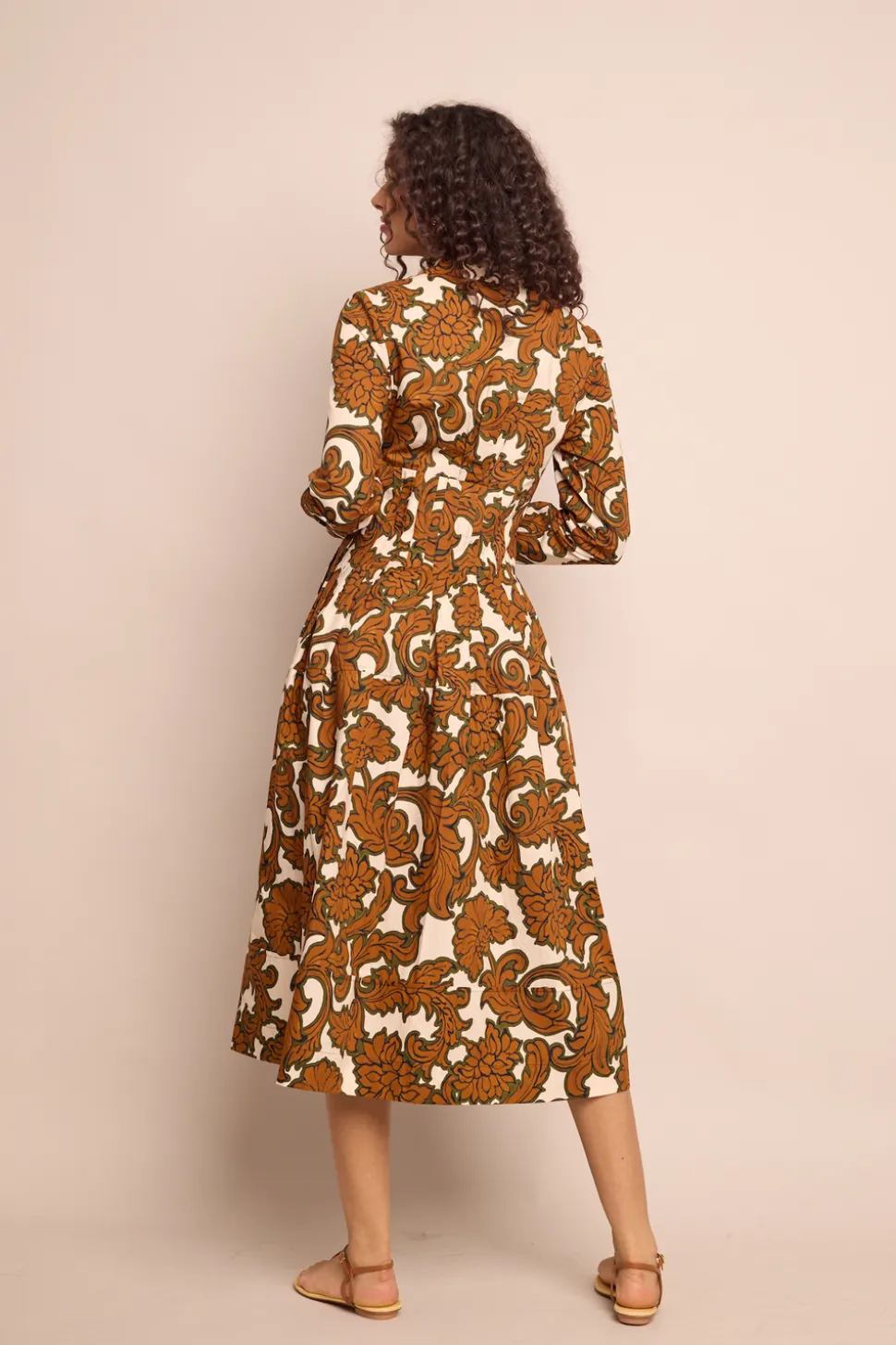 Cameron Dress in Mystic Flora Olive