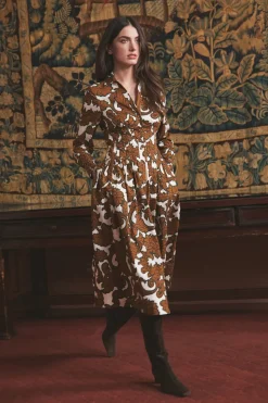 Cameron Dress in Mystic Flora Olive