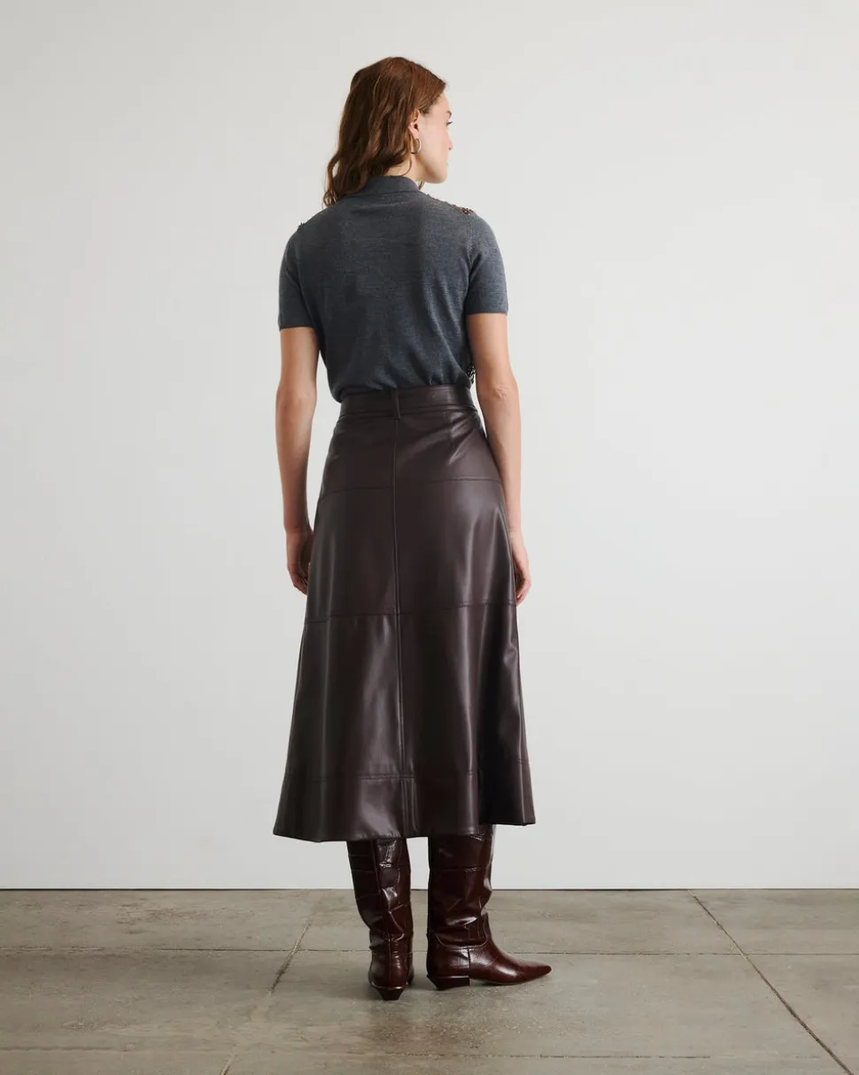 Camilla Knit Top in Dark Heather Grey & Bronze Multi