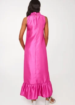 Camille Gown in Hot Pink Dupioni