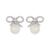 Candace Earrings in Crystal Pearl