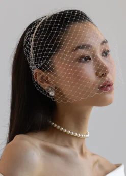 Candace Earrings in Crystal Pearl