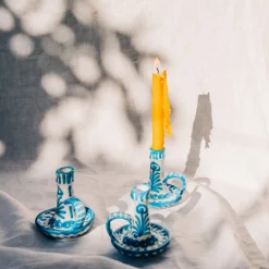 Candlestick With Hand Painted Designs