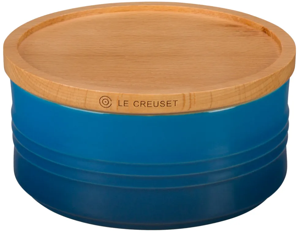 Canister with Wood Lid