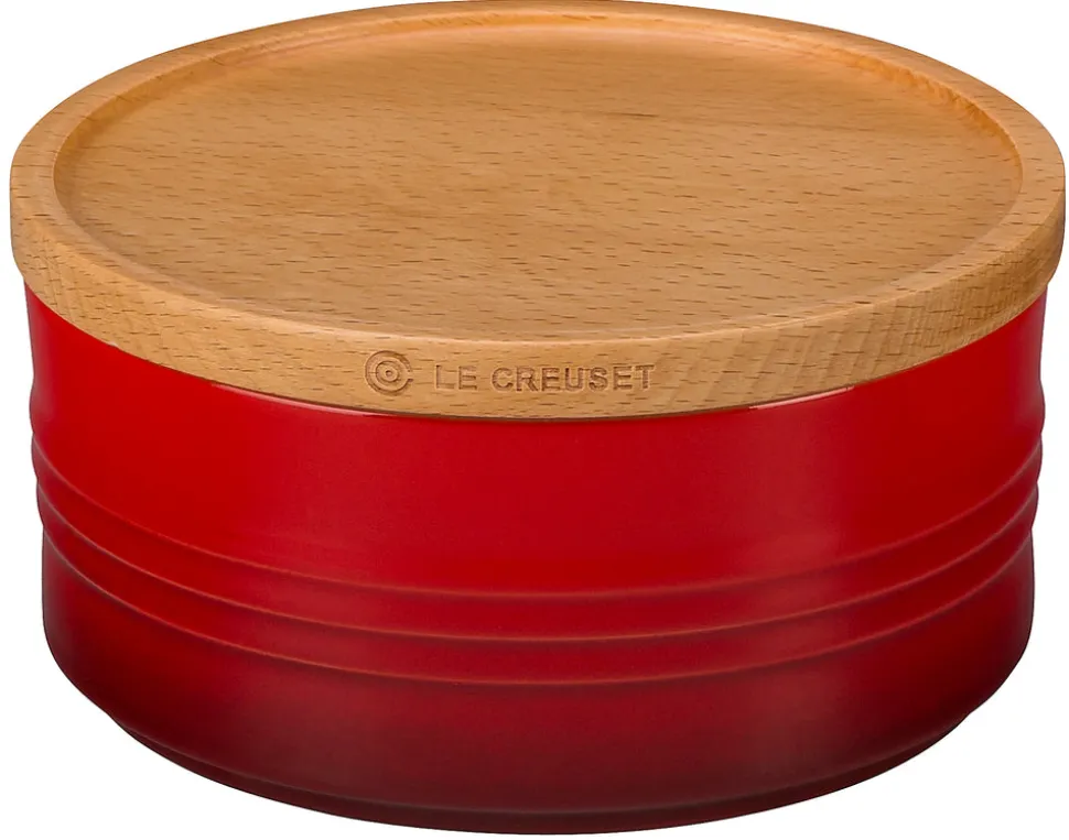 Canister with Wood Lid