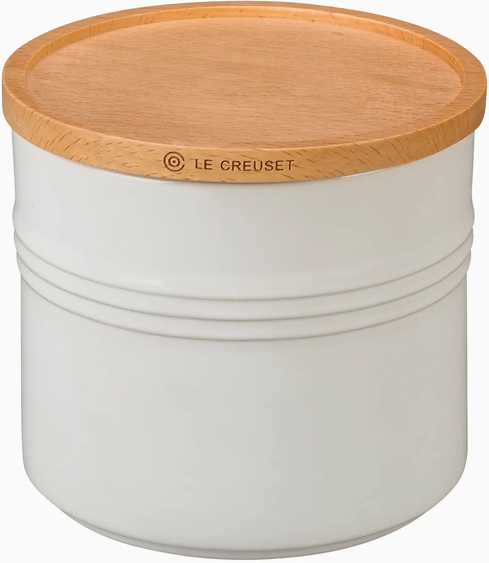 Canister with Wood Lid