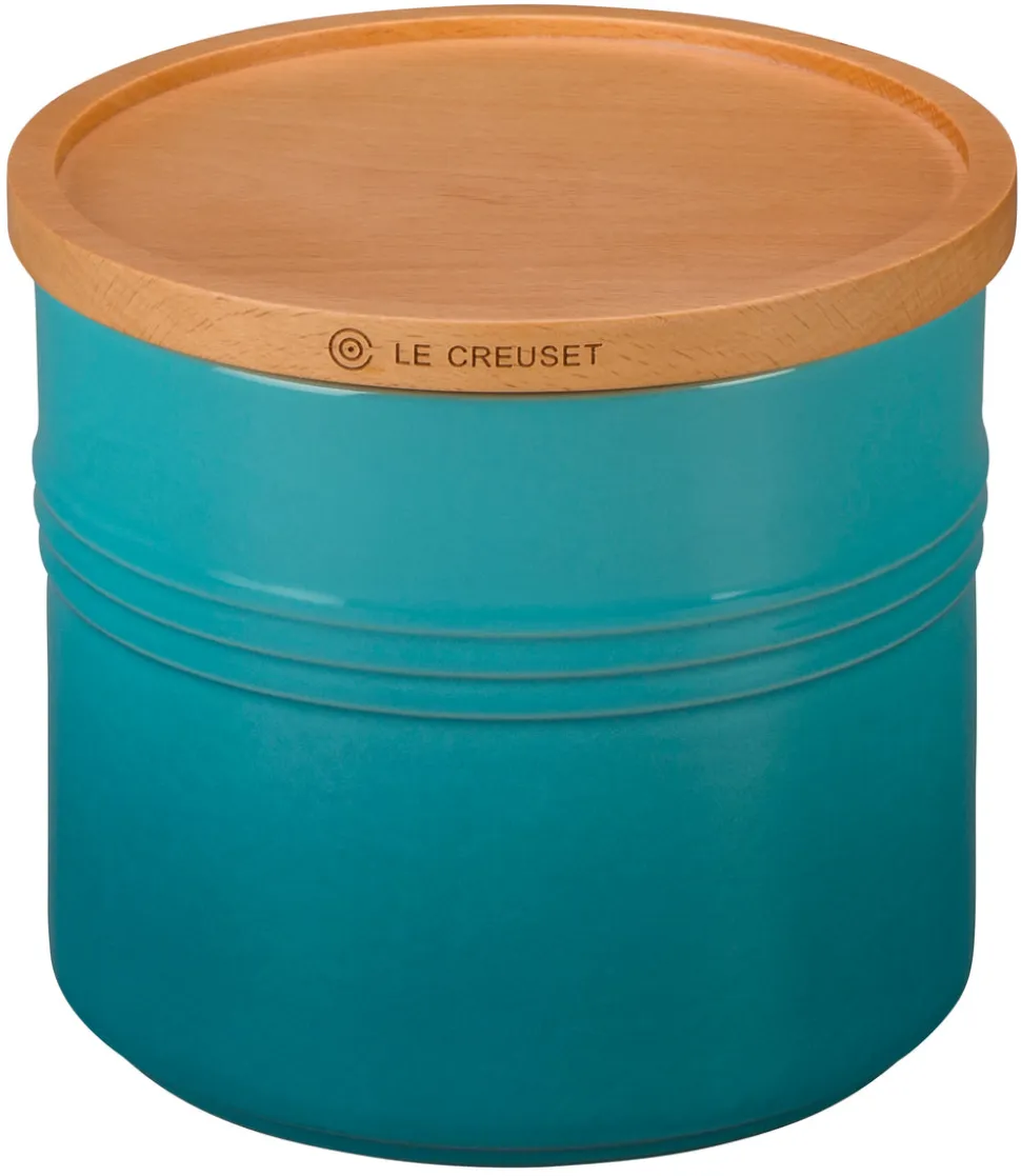 Canister with Wood Lid