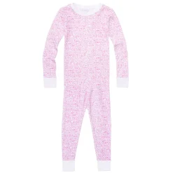 Cape Cod Two Piece Kids Pajamas in Cape Cod Peony Pink