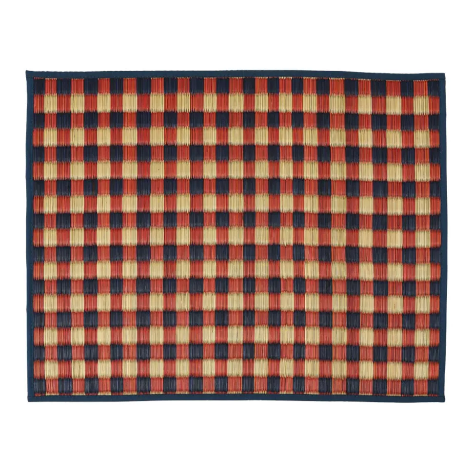 Capri Placemat, Red and Blue