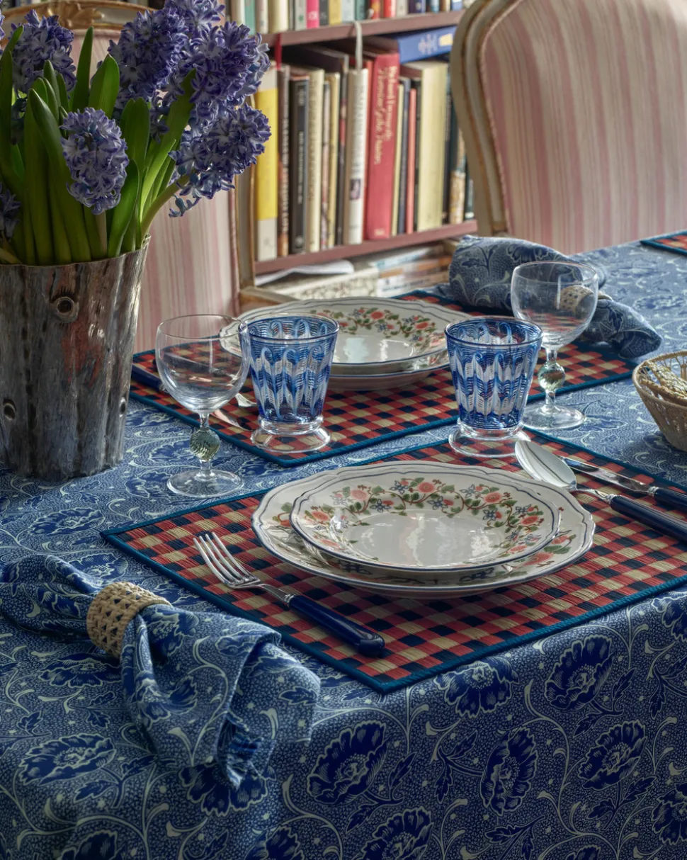 Capri Placemat, Red and Blue