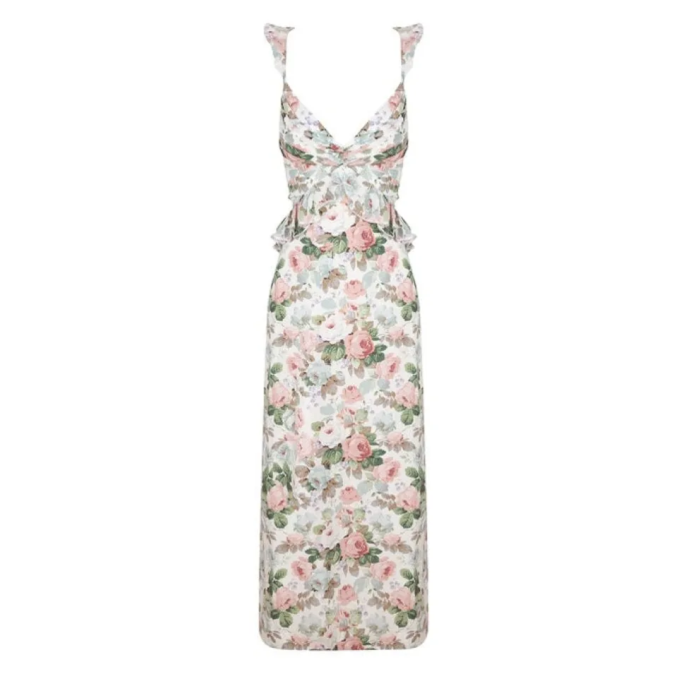 Capucine Dress in Rose Floral