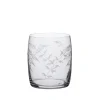 Carafe Glasses with Fern Design, Set of Four