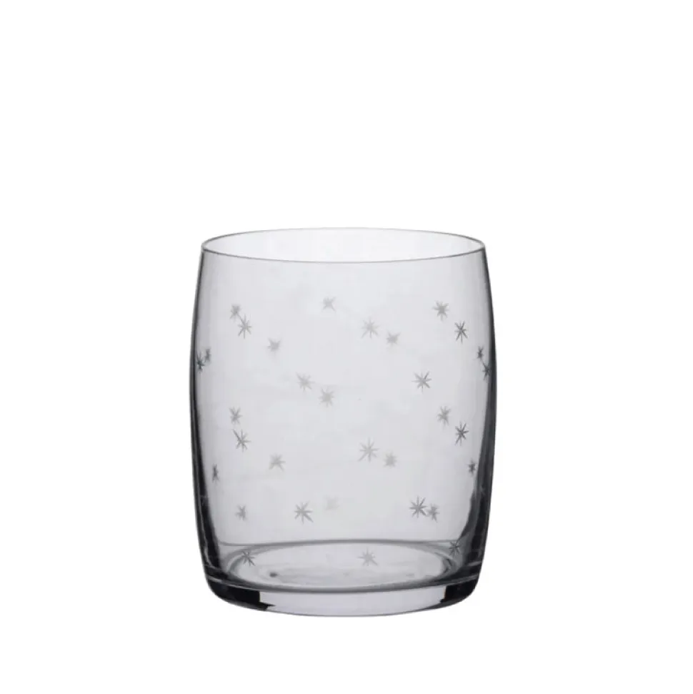 Carafe Glasses with Stars Design, Set of Four
