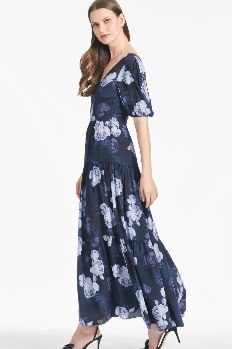Carina Dress in Midnight Glacial Rose
