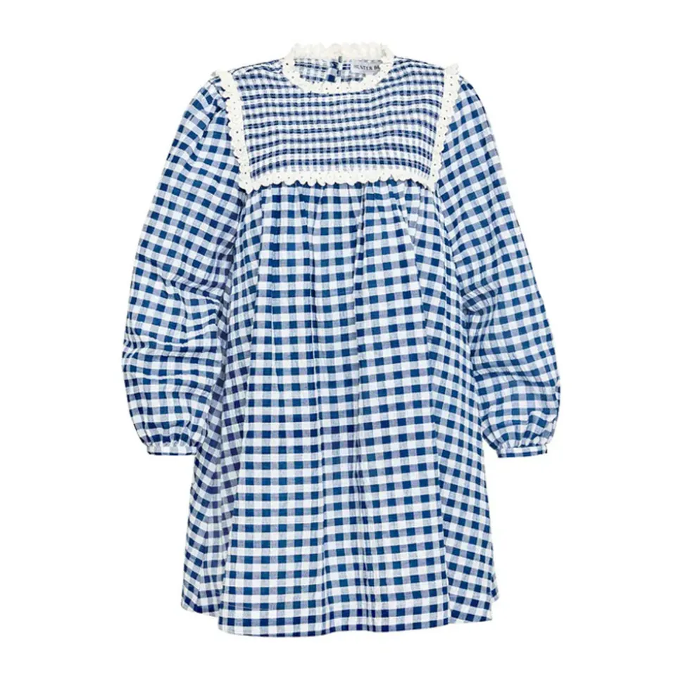 Carlyle Dress in Navy & White