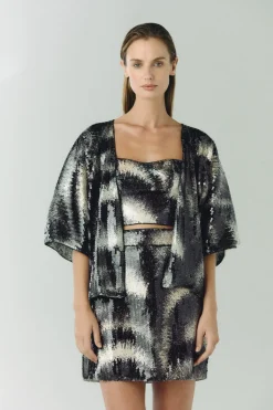 Carmelita Sequins Mini Skirt in Black