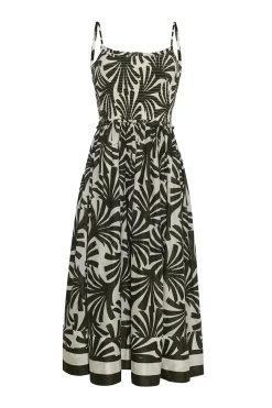 Carmen Dress in Catalina Olive