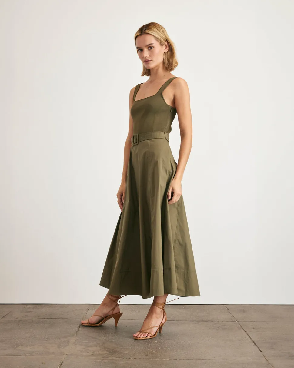 Carmen Dress in Fern