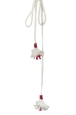 Carnation Crop Top in Ivory & Red