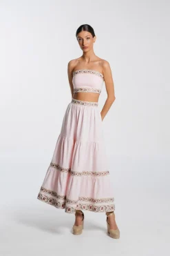 Carnation Ruffle Skirt Pink